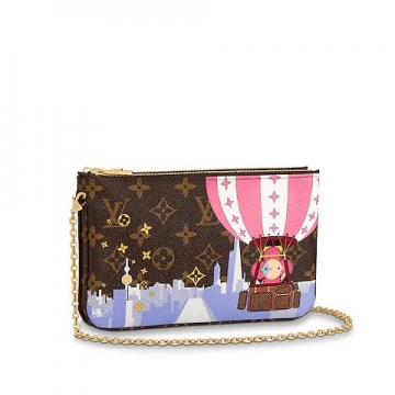 LV M68486 热气球 POCHETTE DOUBLE ZIP 链条钱夹