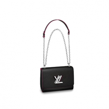 LV M54713 黑拼粉色 TWIST 中号手袋