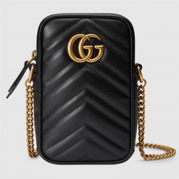 Gucci 598597 DTDCT 1000 黑色 GG Marmont系列迷你手袋
