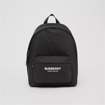 Burberry 80210841 黑色 徽标印花 ECONYL® 双肩包