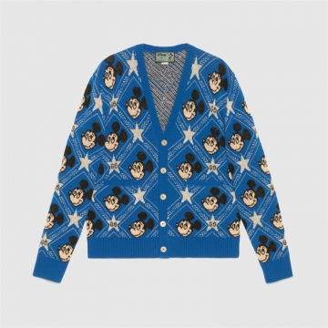 Disney x Gucci ‎601565 XKA57 4318 湛蓝色 羊毛开衫