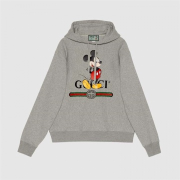 Disney x Gucci 604218 XJB68 1093 灰色 兜帽卫衣