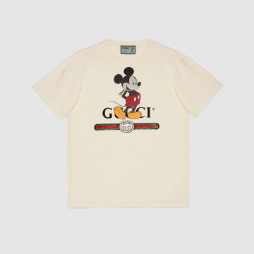 Disney x Gucci 565806 XJB66 9756 白色 超大造型T恤