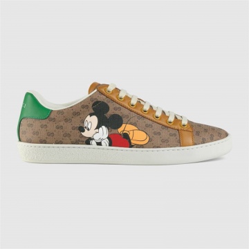 Disney x Gucci 604049 HZE10 8484 Ace系列女士GG运动鞋