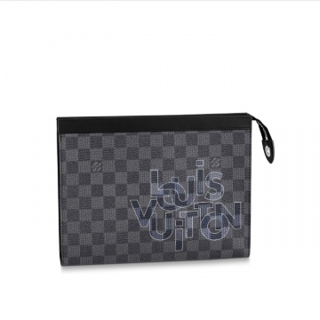 LV N60308 灰色字母印花 POCHETTE VOYAGE 中号手袋