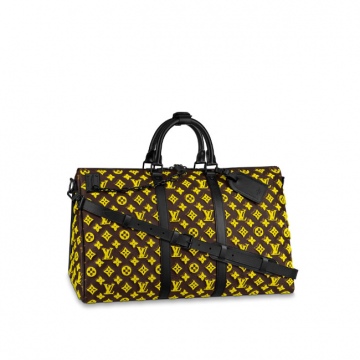 LV M45069 黄色植绒 KEEPALL TRIANGLE BANDOULIÈRE 50 旅行袋