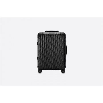 DIOR AND RIMOWA 1DRTR002YWZ_H03E 黑色 OBLIQUE图案 铝镁合金登机箱