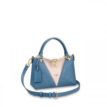 LV M44419 蓝米拼色 V TOTE BB 手袋