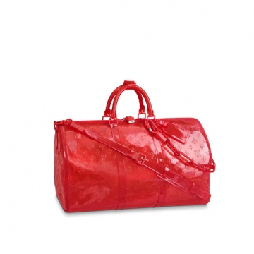 LV M53274 红色透明PVC KEEPALL 50 旅行袋