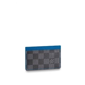 LV N64029 蓝色/黑格 卡夹