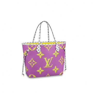 LV M44588 淡紫色 NEVERFULL 中号购物袋