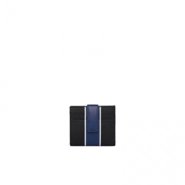 Prada普拉达 2MC063_2FAF_F011E 蓝色条带卡片夹