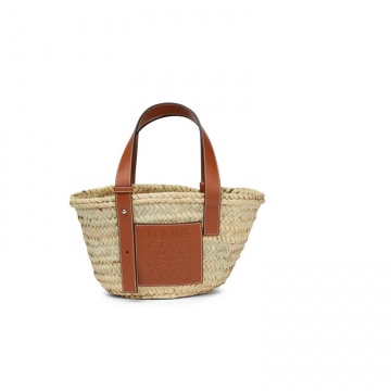 Loewe罗意威 0010111490 原色/棕褐色 Basket 小号菜篮子