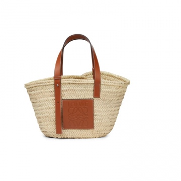 Loewe罗意威 0010111482 原色/棕褐色 Basket 草编菜篮子