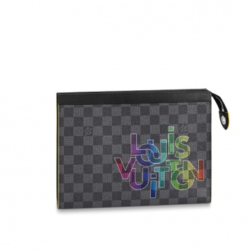 LV N60307 黄色交织字母 POCHETTE VOYAGE MM 中号手袋