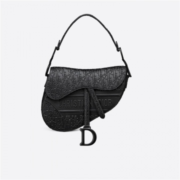 Dior迪奥 M0446SWSO_M900 黑色浮雕 马鞍包