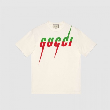 Gucci 565806 XJAZY 9037 白色 Gucci锋刃印花 T恤