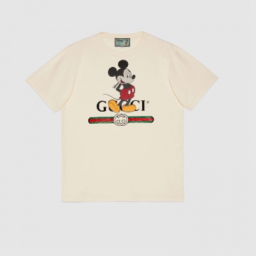 Gucci 565806 XJB66 9756 白色 Disney x Gucci 超大造型T恤