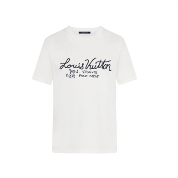 LV 1A7XNG 白色 标识印花刺绣 T恤