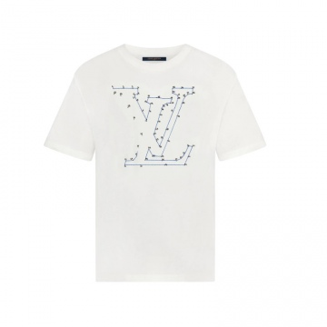 LV 1A7X54 白色 LV STITCH 印花刺绣 T恤
