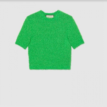 Gucci 613884 XKA9I 3875 绿色 棉结子绒 上衣