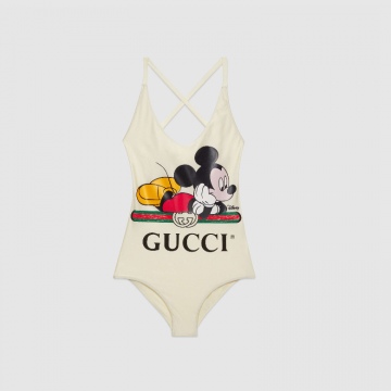 Gucci 501899 XHACI 9381 象牙白色 Disney x Gucci泳装式 连体衣