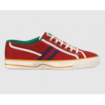 Gucci 606111 GZO30 6461 红色 Gucci Tennis 1977系列 男士运动鞋