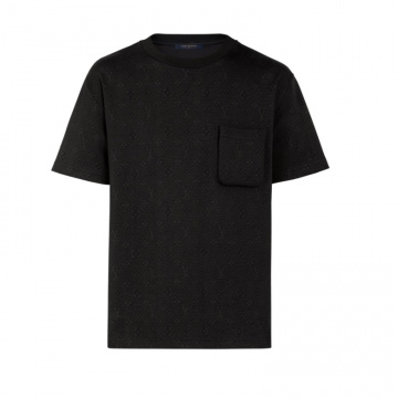 LV 1A5VIA 黑色 MONOGRAM 3D口袋 T恤