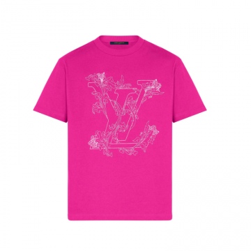 LV 1A8A97 粉色 LV 花卉刺绣 T恤