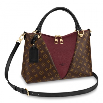 LV M43949 酒红色 V TOTE 中号手袋