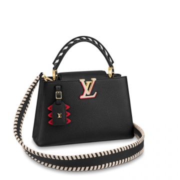 LV M56764 黑色 编织手柄 LV CRAFTY CAPUCINES 小号手袋