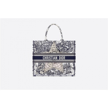 Dior迪奥 M1286ZATW_M941 Around The World刺绣 BOOK TOTE