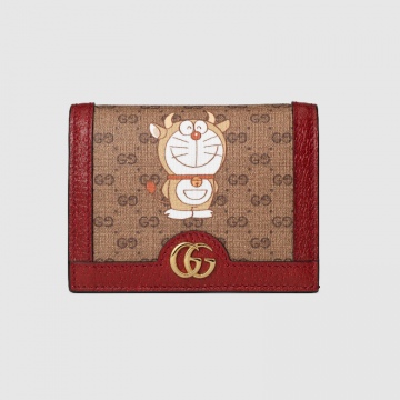 Gucci 654541 2T5AG 9795 Doraemon x Gucci联名系列 新年特别款卡包