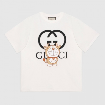 Gucci 616036 XJDEY 9791 Doraemon x Gucci联名系列 新年特别款 超大造型T恤