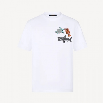 LV 1A8QXN 1A8R2I MONOGRAM 海洋生物 动物图案串珠T恤
