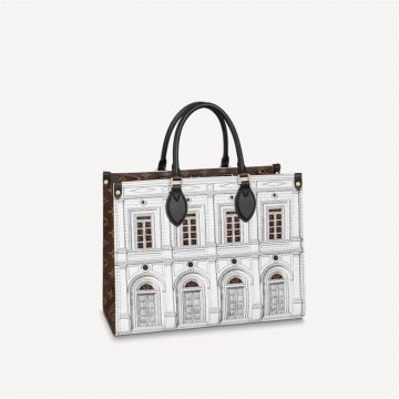 LV x Fornasetti M59264 ONTHEGO 中号手袋