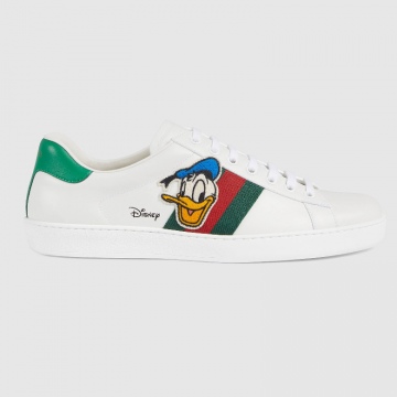 Gucci 649399 649401 Disney x Gucci Ace系列 唐老鸭印花运动鞋