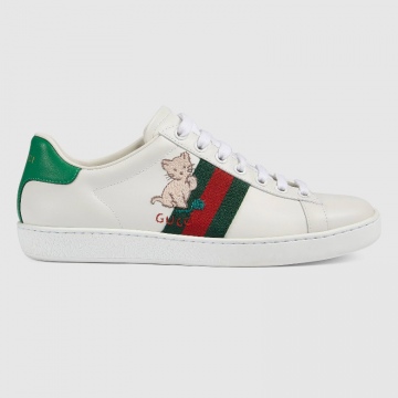 Gucci 630616 1XG60 9114 Ace系列 猫咪图案运动鞋