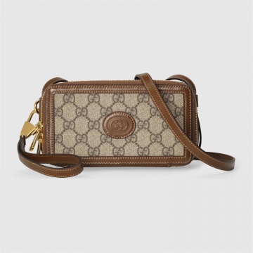 Gucci 671674 92TCG 8563 互扣式双G迷你手袋