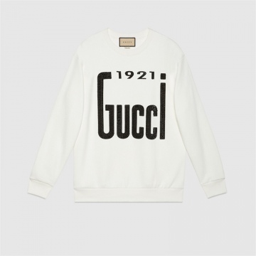 Gucci ‎617964 XJDZE 9088 水晶“1921 Gucci”印花卫衣