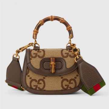  Gucci 686864 UQLBT 2570 饰超级双G图案 竹节迷你手袋