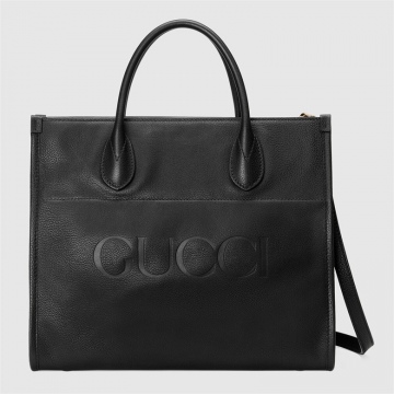 Gucci 674822 0E8JN 1000 饰Gucci标识小号托特包