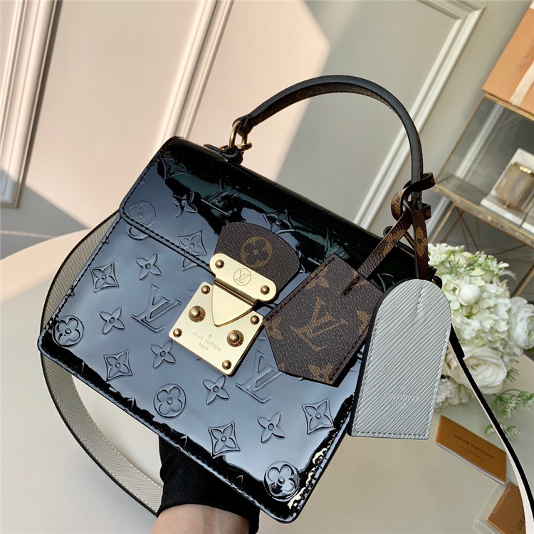 M90375 Louis Vuitton 2019 Monogram Vernis Spring Street-Black