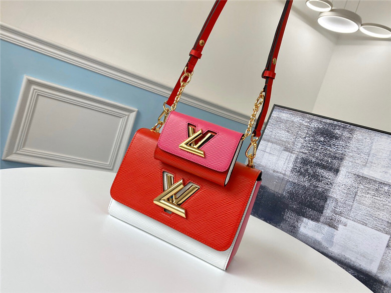 Louis Vuitton TWIST MM AND TWISTY Red/Pink/White M55909 in 2023