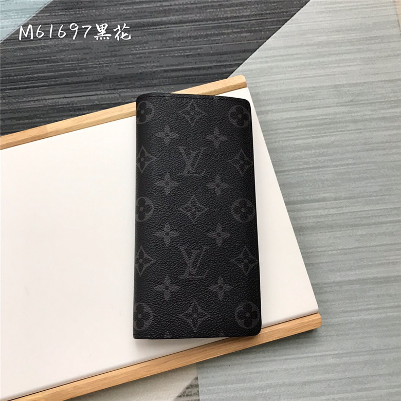 Fake Louis Vuitton Brazza Wallet Monogram Eclipse M61697 Replica