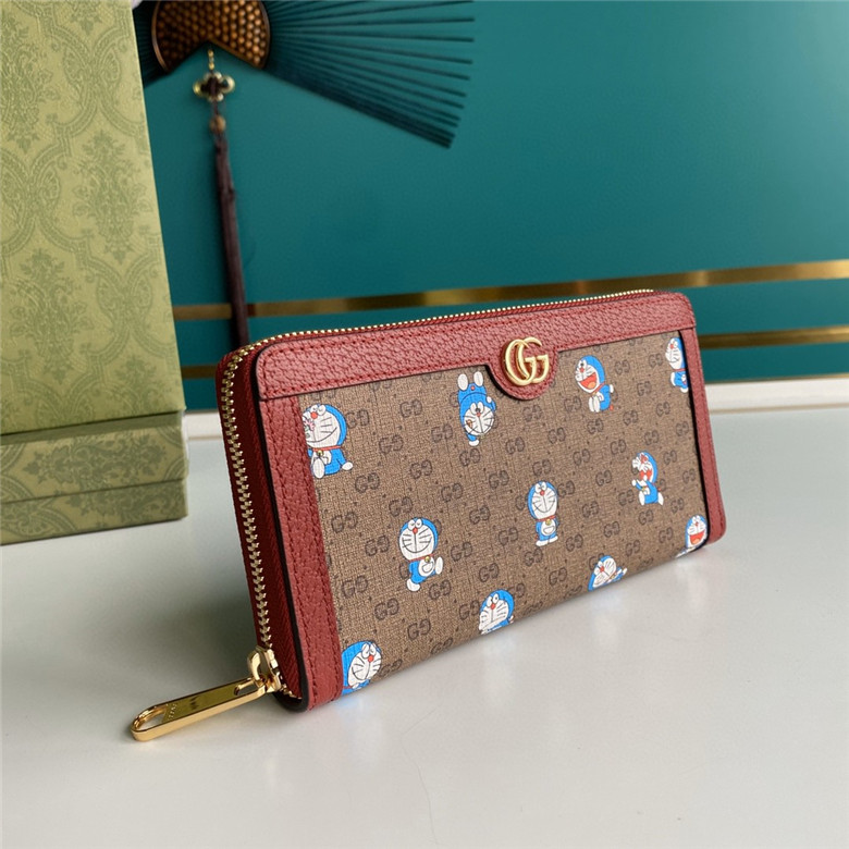 Gucci 647787 2TUBG 8580 Doraemon x Gucci联名系列全拉链式钱包- 顶奢网