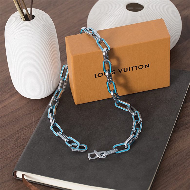 Louis Vuitton Monogram links chain necklace (M80194)
