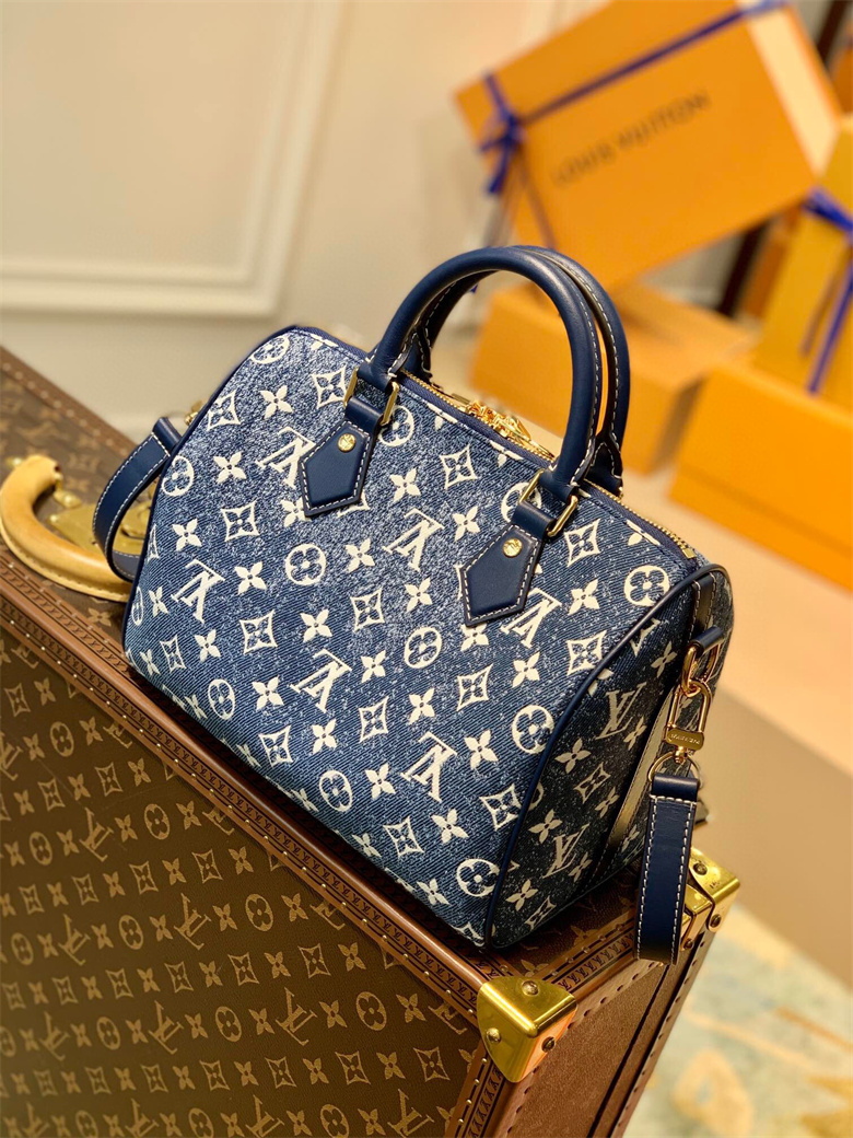 M59609 Louis Vuitton Monogram Denim Speedy Bandoulière 25 Handbag